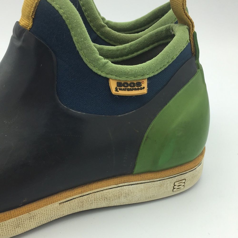 Bogs Navy Blue & Green Slip-On Casual Chelsea Ankle Boots 13 - Picture 4 of 8